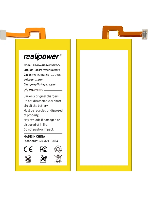 RealPower Huawei Honor V8 Batarya 3700mAh Li-Polymer Uzun Ömürlü Pil