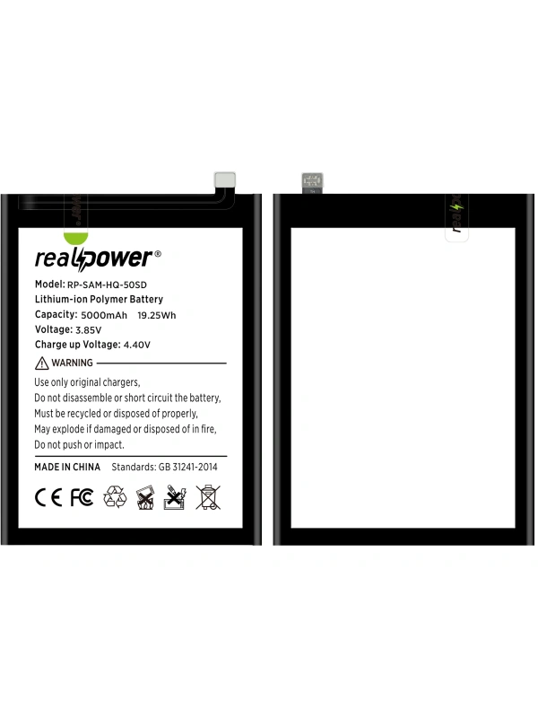 RealPower Samsung Uyumlu Galaxy A14 A145 Batarya 5000mAh Li-Polymer Uzun Ömürlü Pil