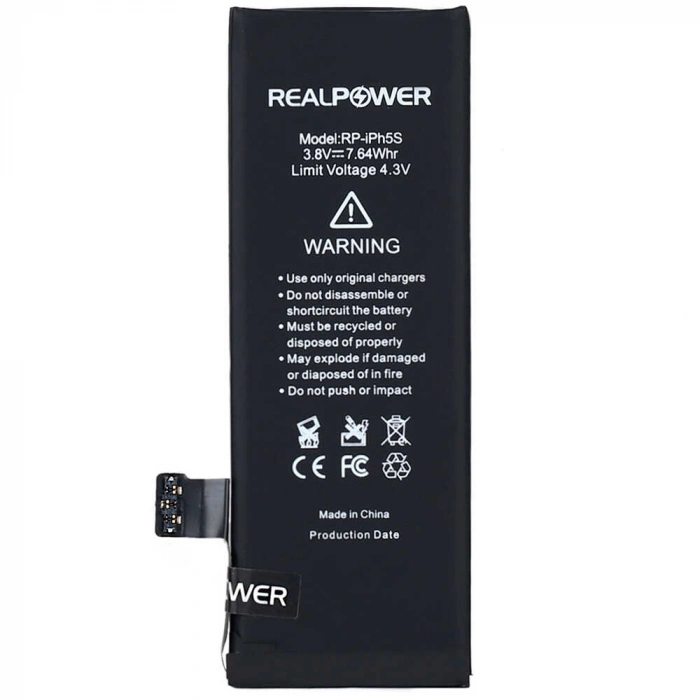 RealPower Apple Uyumlu iPhone 5s Yüksek Kapasiteli Batarya 2010mah