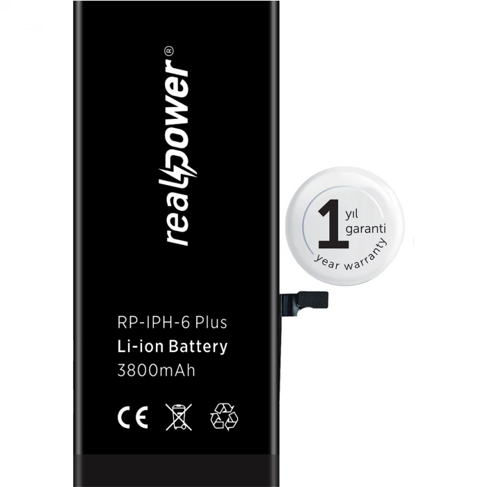 RealPower Apple Uyumlu iPhone 6 Plus Yüksek Kapasiteli Batarya 3800mah