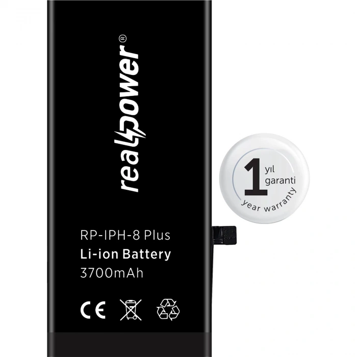 RealPower Apple Uyumlu iPhone 8 Plus Yüksek Kapasiteli Batarya 3700mah