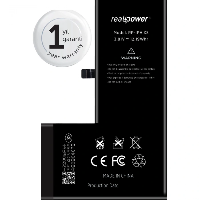 RealPower Apple Uyumlu iPhone Xs Yüksek Kapasiteli Batarya 3200mah