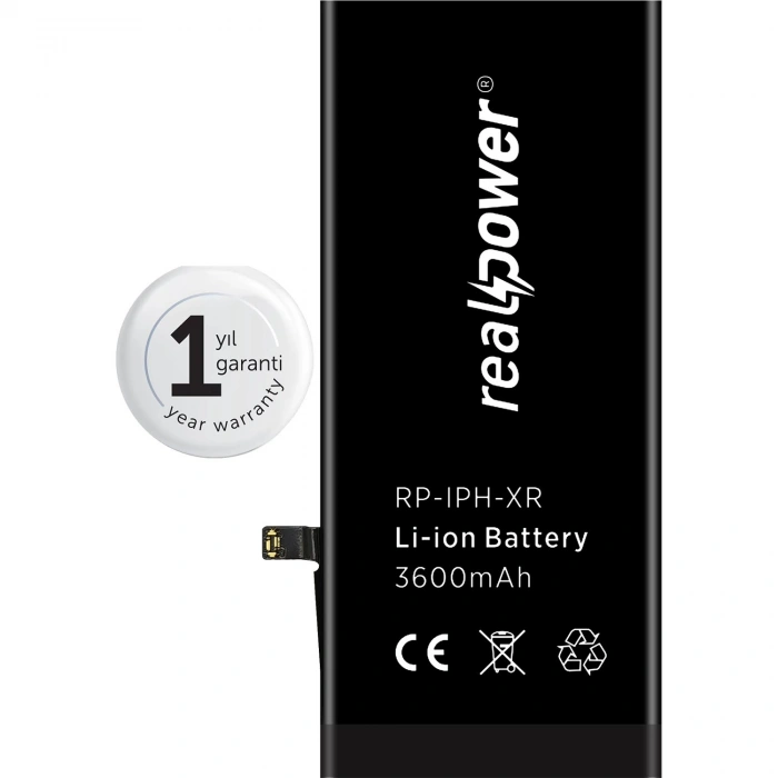RealPower Apple Uyumlu iPhone Xr Yüksek Kapasiteli Batarya 3600mah