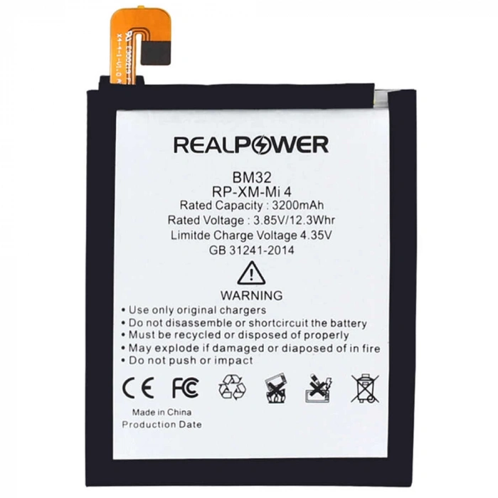 RealPower Xiaomi Uyumlu Mi 4 Batarya 3200mah
