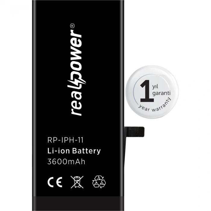 RealPower Apple Uyumlu iPhone 11 Yüksek Kapasiteli Batarya 3600mah