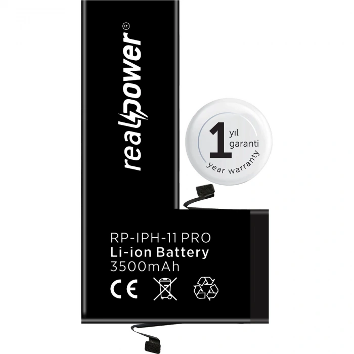 RealPower Apple Uyumlu iPhone 11 Pro Yüksek Kapasiteli Batarya 3500mah