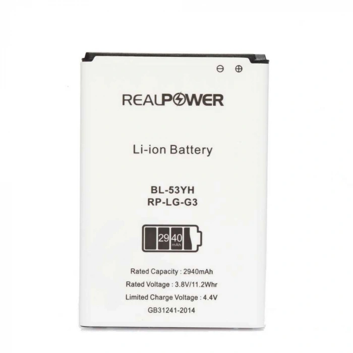 RealPower Lg Uyumlu G3 D855 Batarya