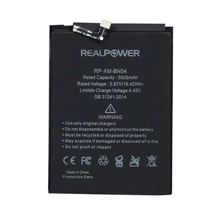 RealPower Xiaomi Uyumlu Redmi Note 9 Pro Batarya 5020mah