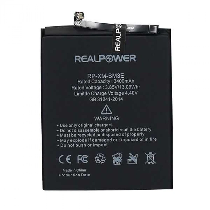 RealPower Xiaomi Uyumlu Mi 8 Batarya 3400mah