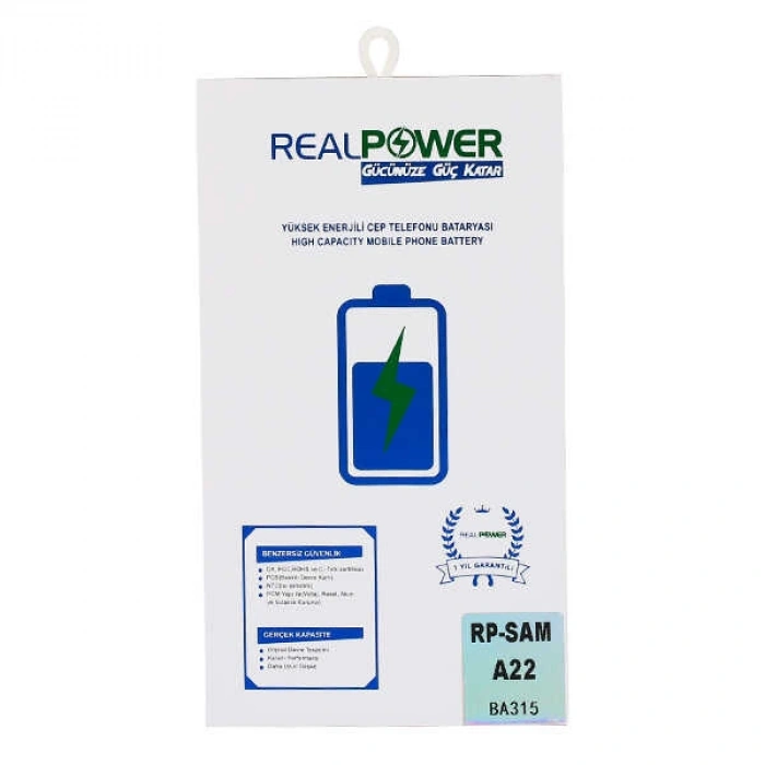 RealPower Samsung Uyumlu Galaxy A22 A225 Batarya 5000mah