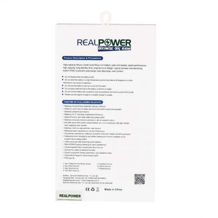 RealPower Casper Uyumlu Via A3 Plus Batarya 3500mah