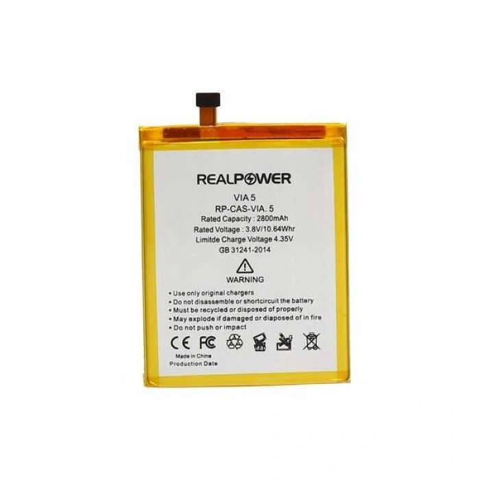 RealPower Casper Uyumlu Via 5 Batarya 2800mAh