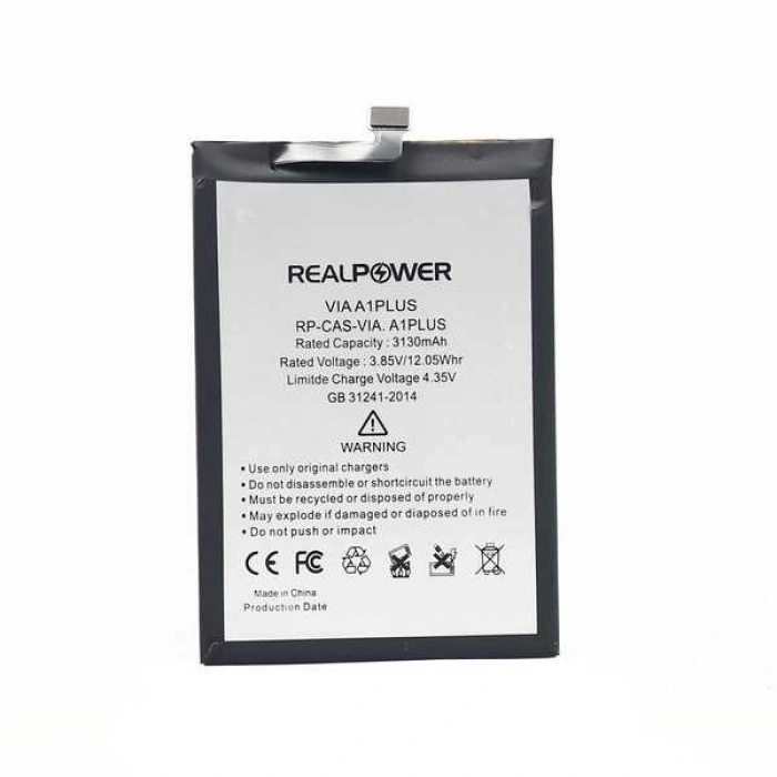 RealPower Casper Uyumlu Via A1 Plus Batarya 5000mAh