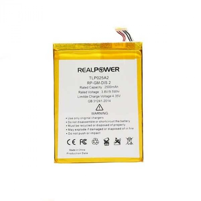 RealPower General Mobile Uyumlu Discovery E3 2 Batarya 2500mAh