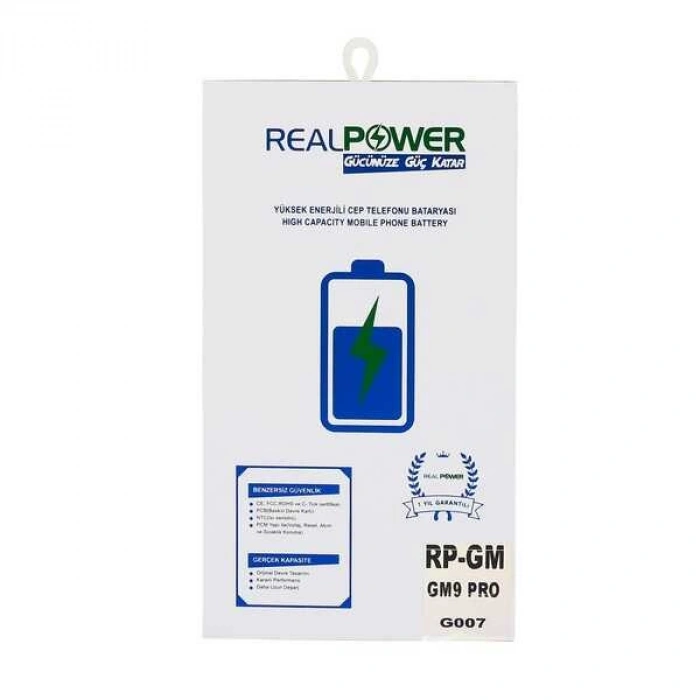 RealPower General Mobile Uyumlu Discovery Gm9 Batarya 3800mAh