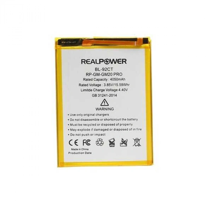 RealPower General Mobile Uyumlu Discovery Gm20 Pro Batarya 4050mAh