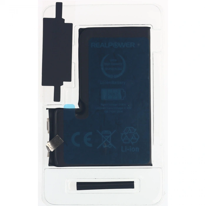 RealPower Apple Uyumlu iPhone 12 Pro Max Batarya 3687mah Flexsiz