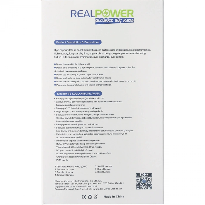 RealPower Apple Uyumlu iPhone 14 Pro Batarya Flexsiz