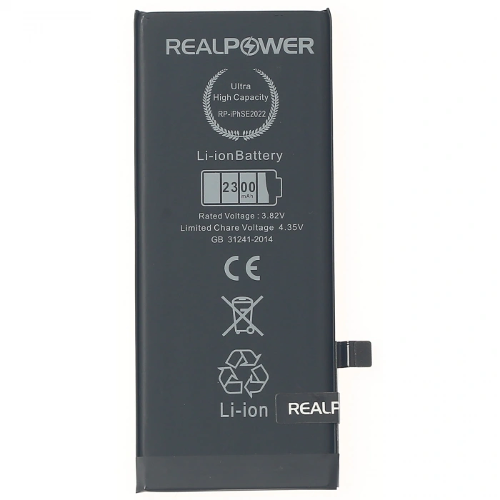 RealPower Apple Uyumlu iPhone Se 2022 Yüksek Kapasiteli Batarya