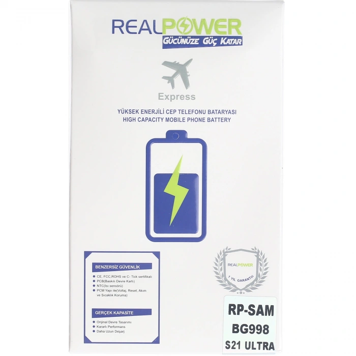 RealPower Samsung Uyumlu Galaxy S21 Ultra 5g G998 Batarya