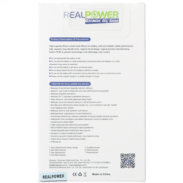 RealPower Casper Uyumlu Via F20 Batarya 5000mAh