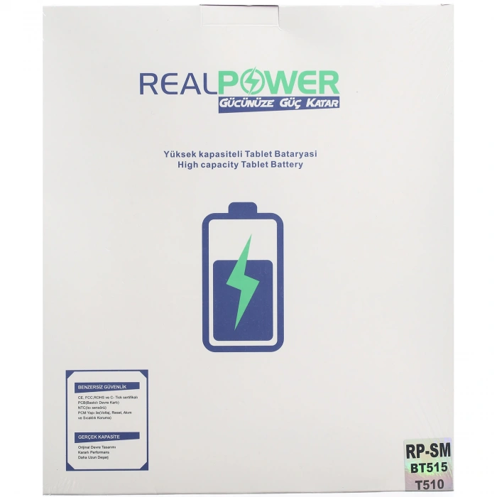 RealPower Samsung Uyumlu Galaxy Tab A Sm-t510 Batarya 6150mAh