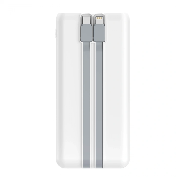 Realpower 20000mAh 22.5W Dahili Kablolu Taşınabilir Beyaz Powerbank RP-PBC2
