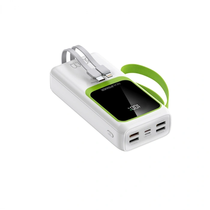 Realpower 30000mAh 22.5W Taşınabilir Ledli Beyaz Powerbank RP-PBC3
