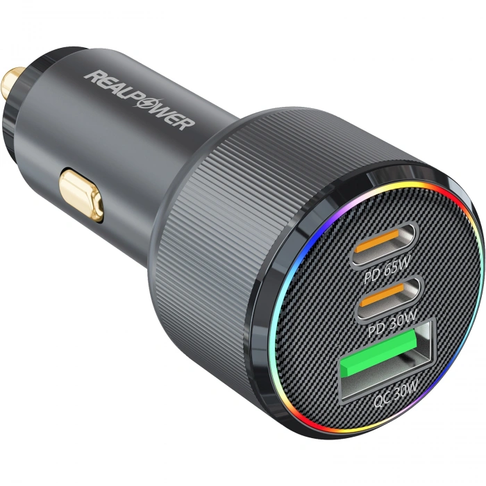 Realpower 125W Hızlı Araç Şarjı + Type-c den Type-c Kablo RP-CC125W