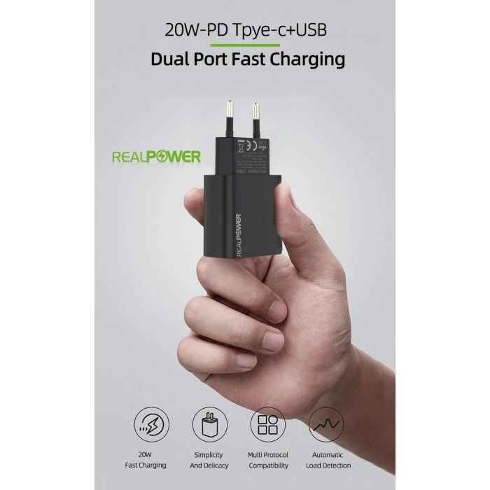 Realpower 25W Seyahat Şarj Aleti RP-CG25