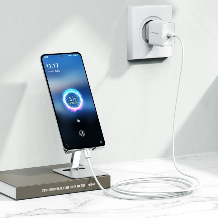 Realpower 25W PPS PD USB-C Hızlı Şarj Adaptörü Şarj Aleti Beyaz TC25WWH