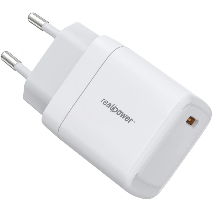 Realpower 35W GaN USB-C PD Hızlı Şarj Adaptörü Şarj Aleti Beyaz TC35WWH