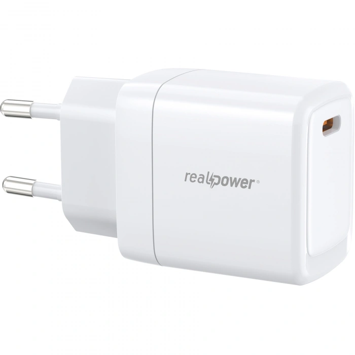 Realpower 35W GaN USB-C PD Hızlı Şarj Adaptörü Şarj Aleti Beyaz TC35WWH