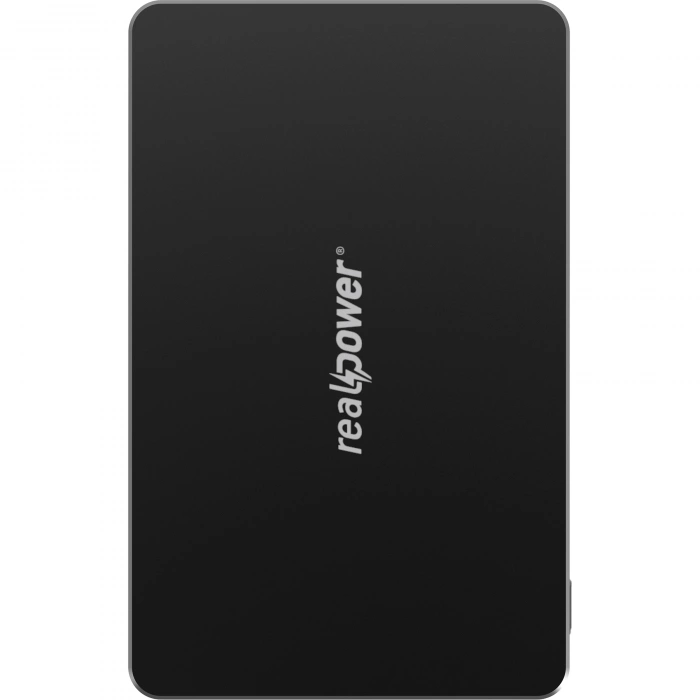 Realpower 5000mAh R Mag Air MagSafe 20W Hızlı Manyetik Kablosuz Powerbank Siyah Titanyum MP-5KBT