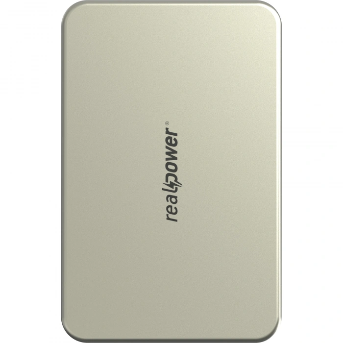 Realpower 10000mAh R Mag Air Pro MagSafe 20W Hızlı Manyetik Kablosuz Powerbank Natürel Titanyum MP-10KNT