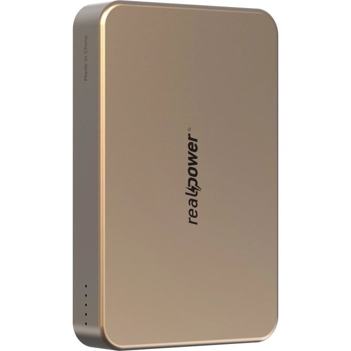 Realpower 10000mAh R Mag Air Pro MagSafe 20W Hızlı Manyetik Kablosuz Powerbank Çöl Titanyum MP-10KDT