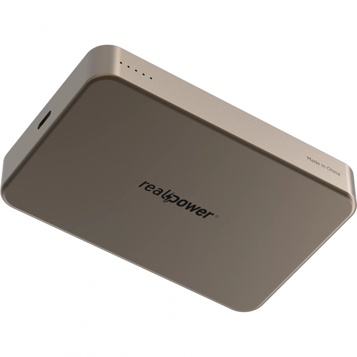Realpower 10000mAh R Mag Air Pro MagSafe 20W Hızlı Manyetik Kablosuz Powerbank Çöl Titanyum MP-10KDT