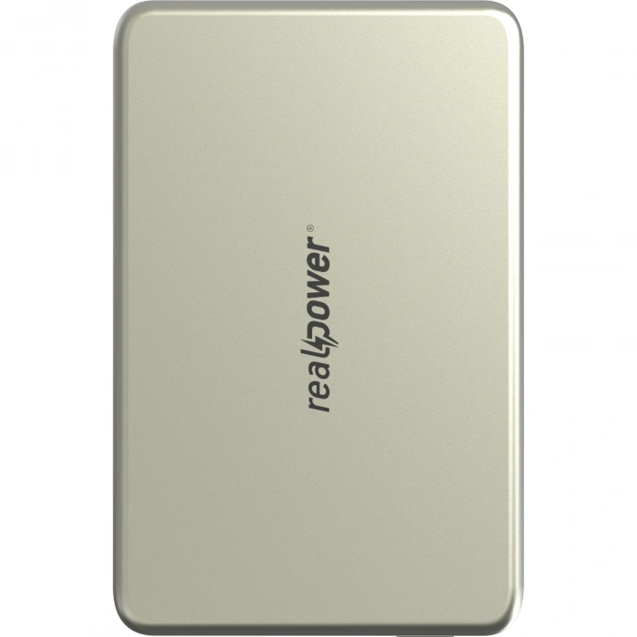 Realpower 5000mAh R Mag Slim MagSafe 20W Hızlı Manyetik Kablosuz Powerbank Natürel Titanyum MP-5KNT2