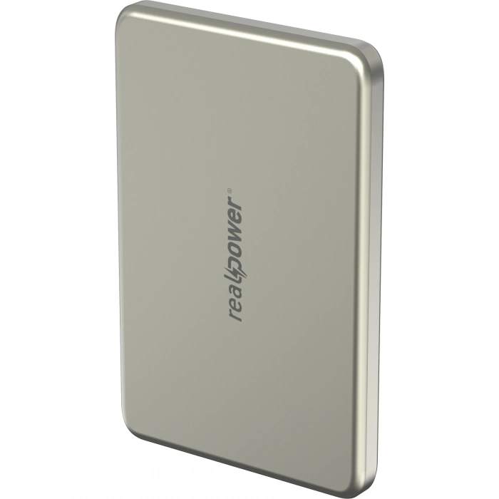 Realpower 5000mAh R Mag Slim MagSafe 20W Hızlı Manyetik Kablosuz Powerbank Natürel Titanyum MP-5KNT2