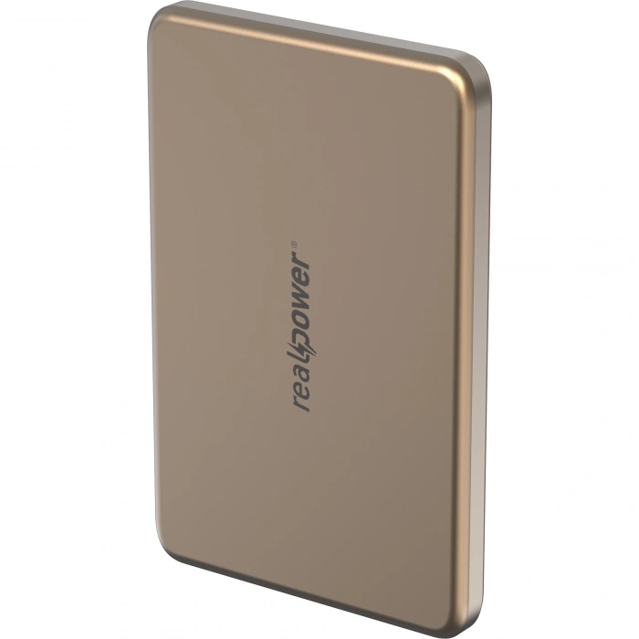 Realpower 5000mAh R Mag Slim MagSafe 20W Hızlı Manyetik Kablosuz Powerbank Çöl Titanyum MP-5KDT2
