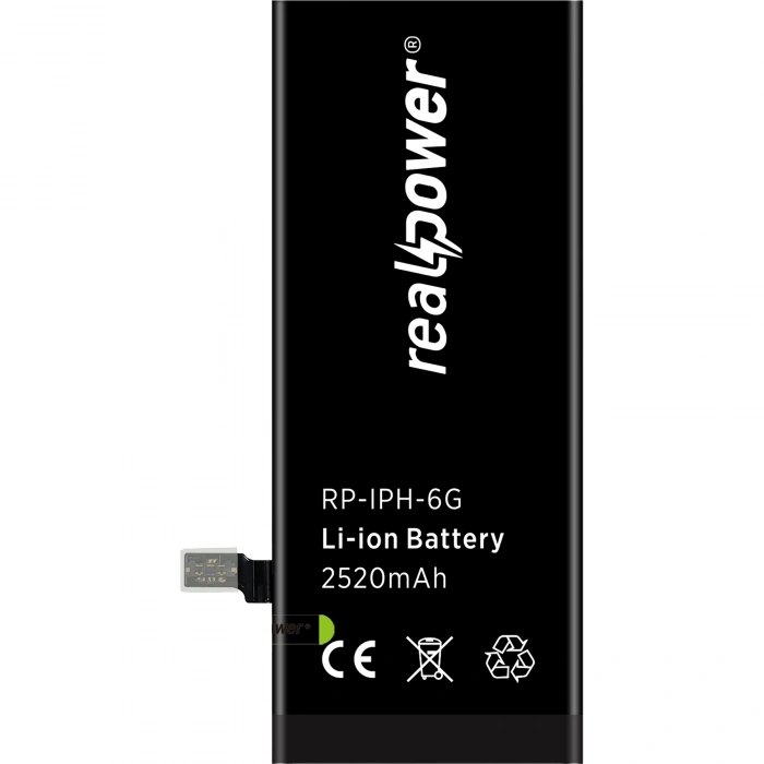 RealPower Apple Uyumlu iPhone 6 Batarya 2520mAh Yüksek Kapasiteli Güçlendirilmiş Pil