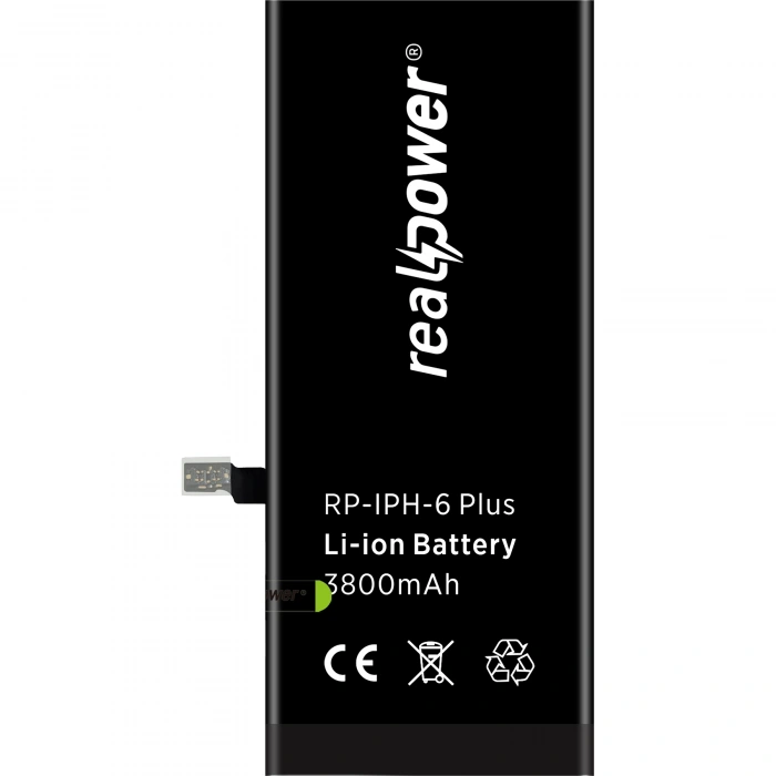 RealPower Apple Uyumlu iPhone 6 Plus Batarya 3800mAh Yüksek Kapasiteli Güçlendirilmiş Pil