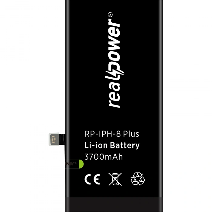 RealPower Apple Uyumlu iPhone 8 Plus Batarya 3700mAh Yüksek Kapasiteli Güçlendirilmiş Pil