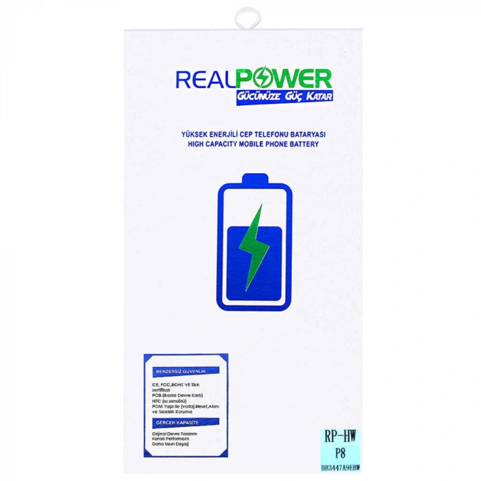 RealPower Huawei Uyumlu P8 Batarya 2800mAh Li-Polymer Uzun Ömürlü Pil