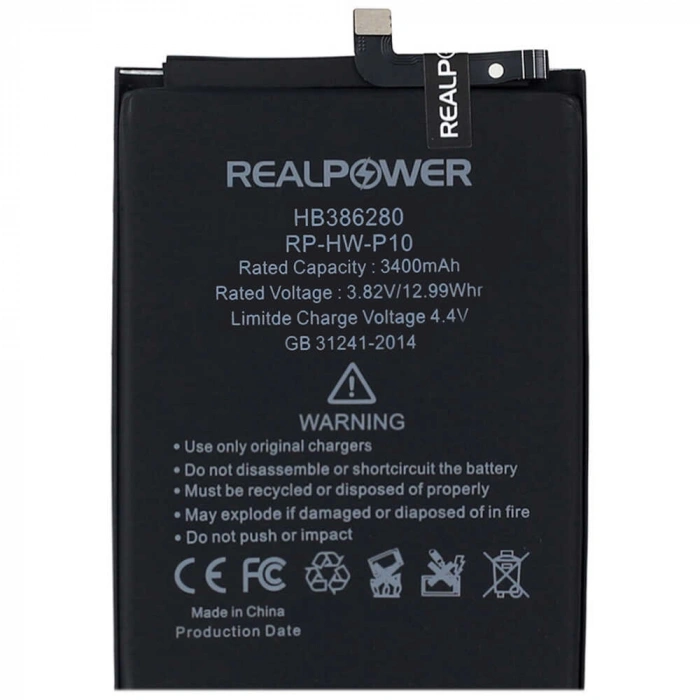 RealPower Huawei Uyumlu P10 Batarya 3400mAh Li-Polymer Uzun Ömürlü Pil