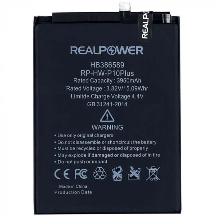 RealPower Huawei Uyumlu P10 Plus Batarya 3950mAh Li-Polymer Uzun Ömürlü Pil