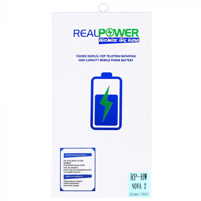 RealPower Huawei Uyumlu Nova 2 Batarya 3050mAh Li-Polymer Uzun Ömürlü Pil