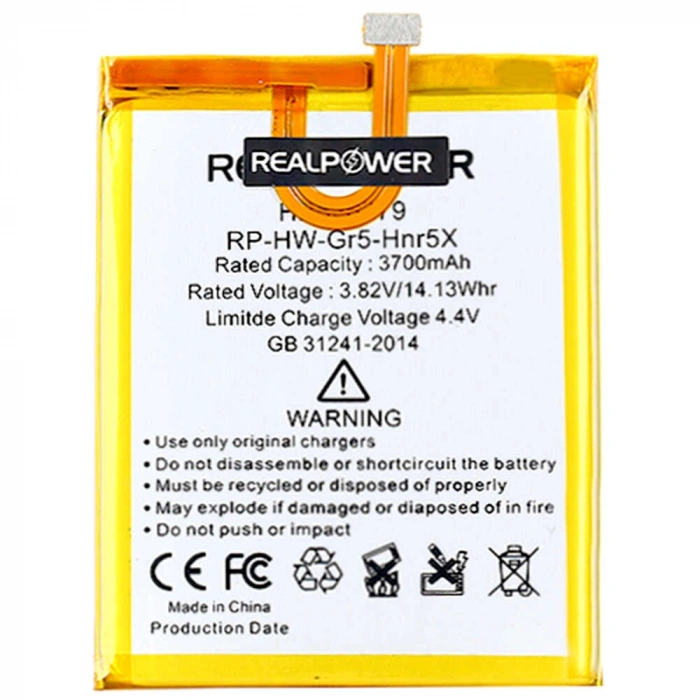 RealPower Honor Uyumlu 5X GR5 Batarya 3700mAh Li-Polymer Uzun Ömürlü Pil