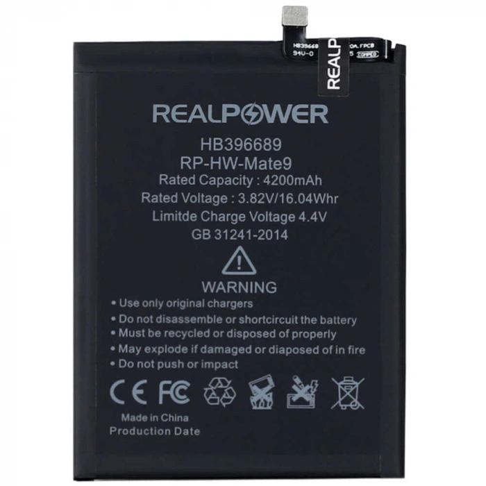 RealPower Huawei Uyumlu Mate 9 Batarya 4200mAh Li-Polymer Uzun Ömürlü Pil