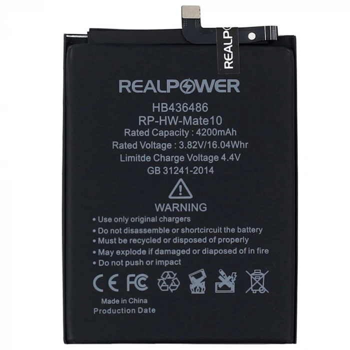 RealPower Huawei Uyumlu Mate 10 Batarya 4200mAh Li-Polymer Uzun Ömürlü Pil